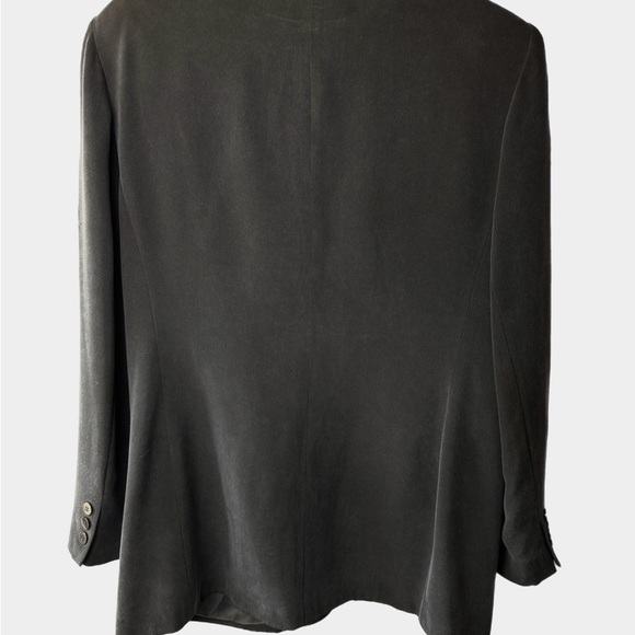 Vintage 90s Chaus 100% Silk Tailored Preppy Minimalist Oversized Blazer, Sz.12 - Picture 3 of 12